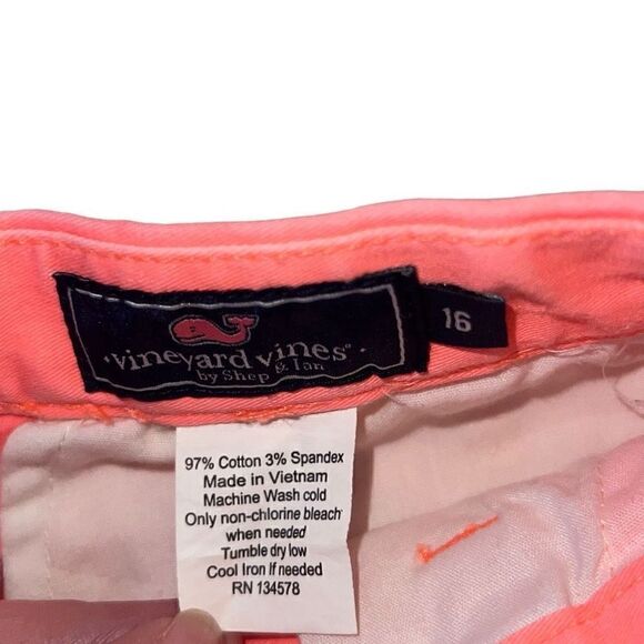 Vineyard Vines Boys Stretch Breakers Shorts Neon Melon Sz 18 READ Adjustable - Picture 3 of 9